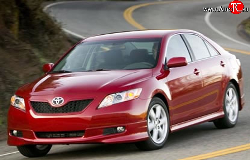7 349 р. Накладка переднего бампера SARONA Toyota Camry XV40 рестайлинг (2009-2011) (Неокрашенная)  с доставкой в г. Кемерово