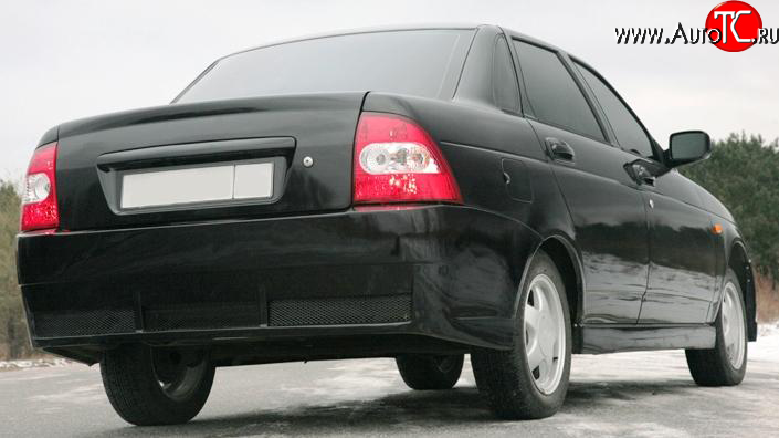 4 399 р. Задний бампер Снайпер (  Лада Приора  2170 (2007-2014) седан дорестайлинг (Неокрашенный)  с доставкой в г. Кемерово