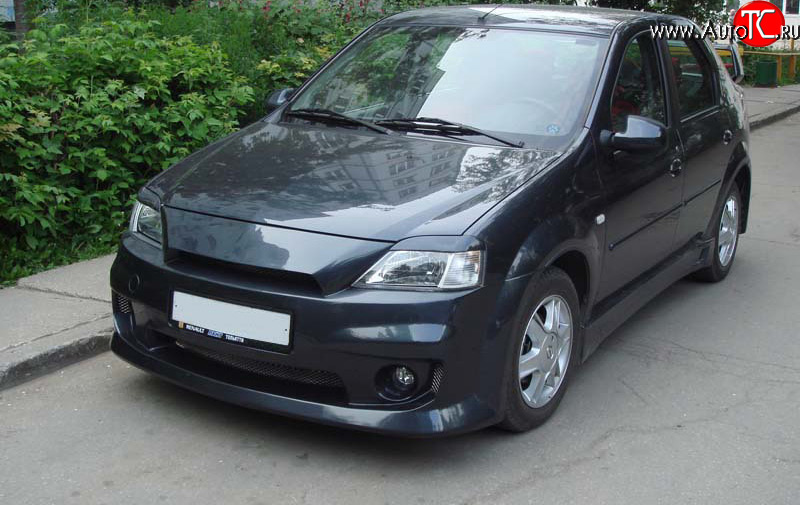 899 р. Реснички Power DM  Renault Logan  1 (2004-2010) дорестайлинг (Неокрашенные)  с доставкой в г. Кемерово