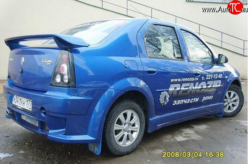 6 499 р. Низкий спойлер Power DM  Renault Logan  1 (2004-2010) дорестайлинг (Неокрашенный)  с доставкой в г. Кемерово