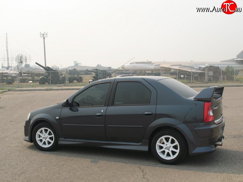 4 699 р. Пороги накладки Power DM 2  Renault Logan  1 (2010-2016) рестайлинг (Неокрашенные)  с доставкой в г. Кемерово