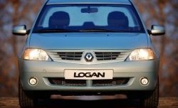 2 999 р. Передний бампер SAT Renault Logan 1 дорестайлинг (2004-2010) (Неокрашенный)  с доставкой в г. Кемерово. Увеличить фотографию 2
