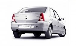 10 549 р. Задний бампер SAT Renault Logan 1 дорестайлинг (2004-2010) (Неокрашенный)  с доставкой в г. Кемерово. Увеличить фотографию 2