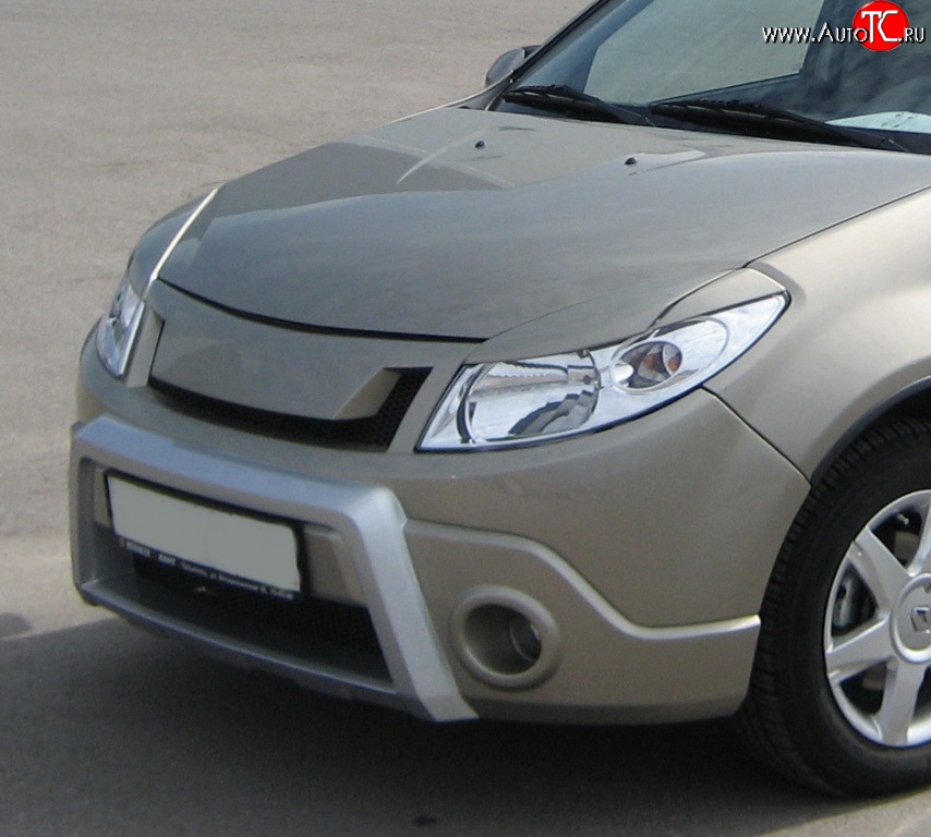 1 849 р. Реснички Kart RS  Renault Sandero  (BS) - Sandero Stepway  (BS) (Неокрашенные)  с доставкой в г. Кемерово