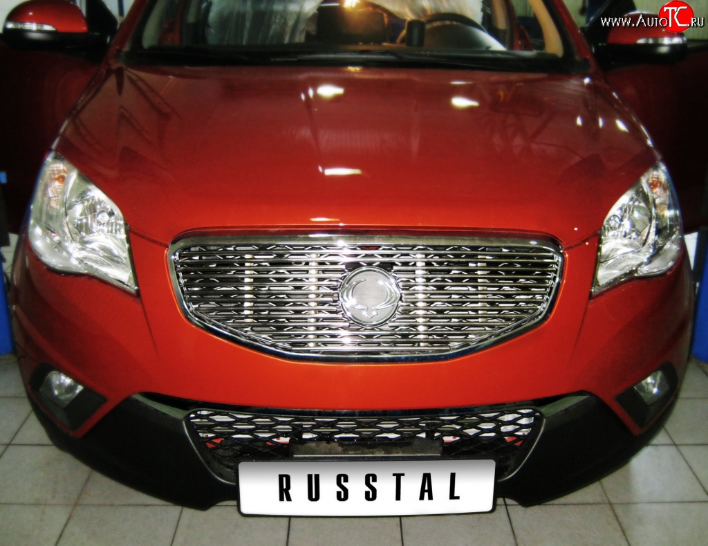 5 699 р. Решётка радиатора Russtal SSANGYONG Actyon дорестайлинг (2010-2013) (Неокрашенная)  с доставкой в г. Кемерово