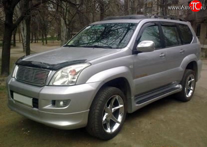 8 949 р. Накладка переднего бампера Original Design Toyota Land Cruiser Prado J120 (2002-2009) (Неокрашенная)  с доставкой в г. Кемерово