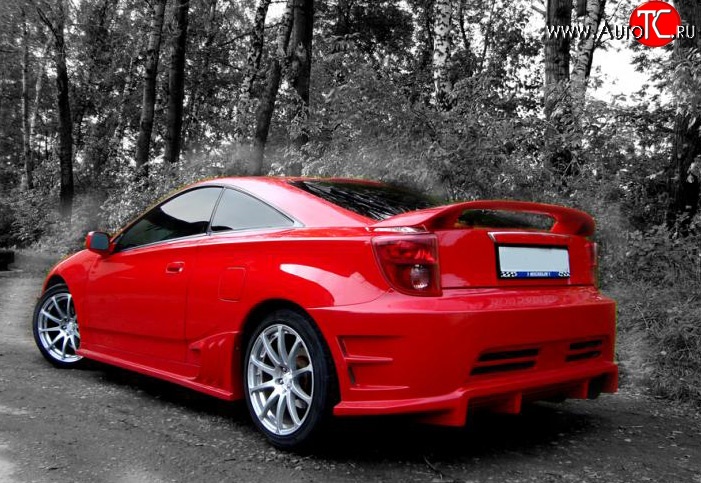 8 899 р. Задний бампер Dark Weber Toyota Celica T230 (1999-2006) (стеклопластик жёсткий, Неокрашенный)  с доставкой в г. Кемерово