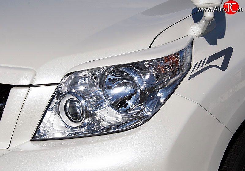 919 р. Реснички JAOS V2 на фары Toyota Land Cruiser Prado J150 дорестайлинг (2009-2013) (Неокрашенные)  с доставкой в г. Кемерово