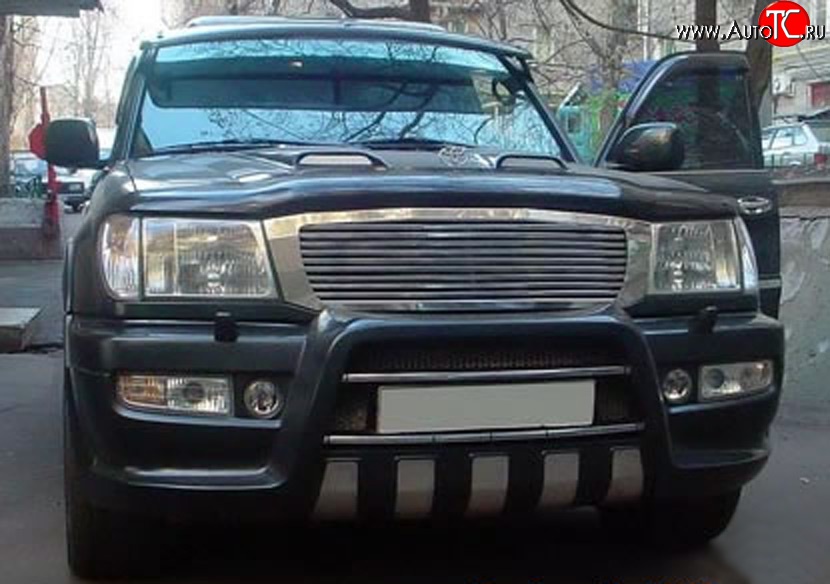 18 449 р. Передний бампер DAKAR Toyota Land Cruiser 100 дорестайлинг (1998-2002) (Неокрашенный)  с доставкой в г. Кемерово