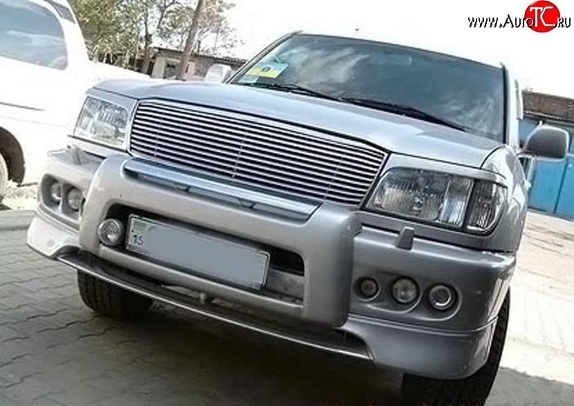 8 949 р. Накладка переднего бампера WELL STAR Toyota Land Cruiser 100 дорестайлинг (1998-2002) (Неокрашенная)  с доставкой в г. Кемерово