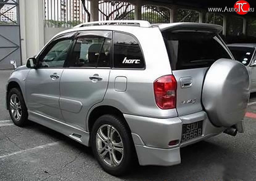 6 899 р. Накладки Sport на задний бампер автомобиля Toyota RAV4 CA20 5 дв. дорестайлинг (2000-2003) (Неокрашенные)  с доставкой в г. Кемерово