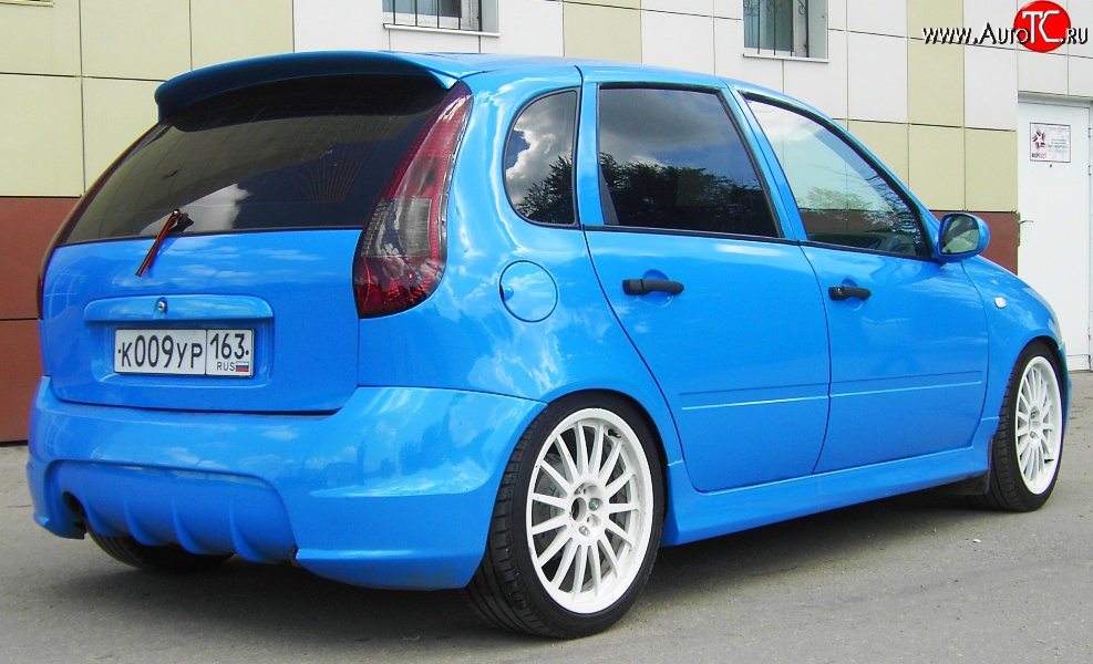 6 299 р. Задний бампер Kalina Sport Лада Калина Спорт 1119 (2008-2014) (Неокрашенный)  с доставкой в г. Кемерово