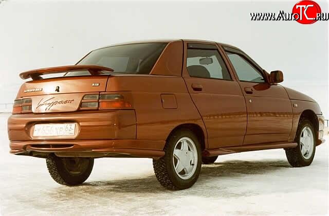 1 169 р. Накладка Кураж на задний бампер  Лада 2110 (1995-2007) седан (Неокрашенная)  с доставкой в г. Кемерово
