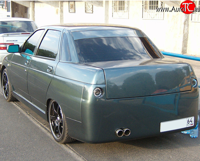 3 749 р. Задний бампер Я-робот M-VRS Лада 2110 седан (1995-2007) (Неокрашенный)  с доставкой в г. Кемерово