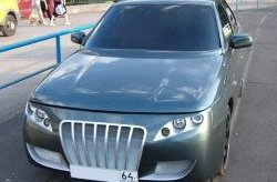 4 299 р. Передний бампер Я-робот M-VRS Лада 2111 универсал (1998-2009) (Неокрашенный)  с доставкой в г. Кемерово. Увеличить фотографию 1
