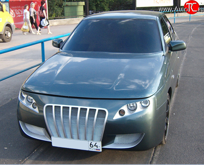 4 299 р. Передний бампер Я-робот M-VRS Лада 2111 универсал (1998-2009) (Неокрашенный)  с доставкой в г. Кемерово