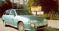 979 р. Накладка Кураж на передний бампер  Лада 2111 (1998-2009) универсал (Неокрашенная)  с доставкой в г. Кемерово. Увеличить фотографию 3
