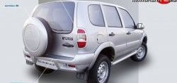 559 р. Накладки Кураж 2 на фонари (до 2009 г)  Chevrolet Niva  2123 (2002-2008), Лада 2123 (Нива Шевроле) (2002-2008) (Неокрашенные)  с доставкой в г. Кемерово. Увеличить фотографию 2