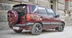 3 899 р. Чехол запасного колеса Трофей Снайпера Chevrolet Niva 2123 дорестайлинг (2002-2008) (Неокрашенный)  с доставкой в г. Кемерово. Увеличить фотографию 2