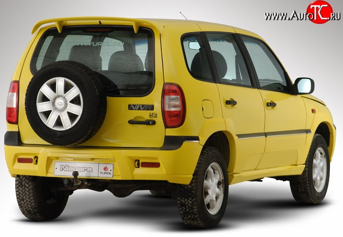 5 799 р. Задний бампер Ниагара Chevrolet Niva 2123 дорестайлинг (2002-2008) (Неокрашенный)  с доставкой в г. Кемерово