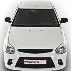 5 099 р. Передний бампер Stinger  Лада Приора ( 2170,  2171,  2172,  21728) (2007-2018) седан дорестайлинг, универсал дорестайлинг , хэтчбек дорестайлинг, купе дорестайлинг, купе рестайлинг, седан рестайлинг, универсал рестайлинг, хэтчбек рестайлин (Неокрашенный)  с доставкой в г. Кемерово. Увеличить фотографию 3