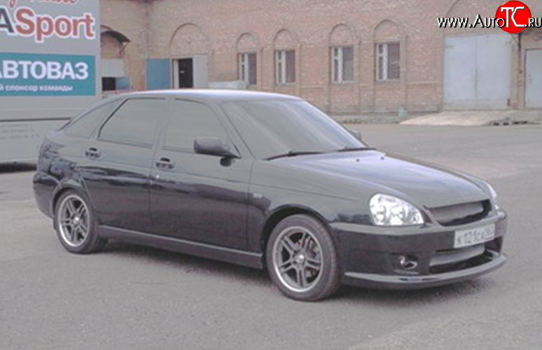 8 929 р. Передний бампер TMS Лада Приора 2170 седан дорестайлинг (2007-2014) (Неокрашенный)  с доставкой в г. Кемерово