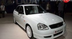 3 699 р. Накладка переднего бампера Lada Priora Sport Лада Приора 2170 седан дорестайлинг (2007-2014) (Неокрашенная)  с доставкой в г. Кемерово. Увеличить фотографию 4