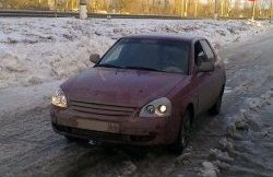 1 649 р. Вставки для передней модульной оптики M-VRS Лада Приора 2170 седан дорестайлинг (2007-2014)  с доставкой в г. Кемерово. Увеличить фотографию 3