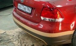 5 749 р. Накладка заднего бампера Racing Volkswagen Polo 5 седан дорестайлинг (2009-2015) (Неокрашенная)  с доставкой в г. Кемерово. Увеличить фотографию 3