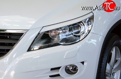 869 р. Накладки на фары CT Volkswagen Tiguan NF дорестайлинг (2006-2011) (Неокрашенные)  с доставкой в г. Кемерово