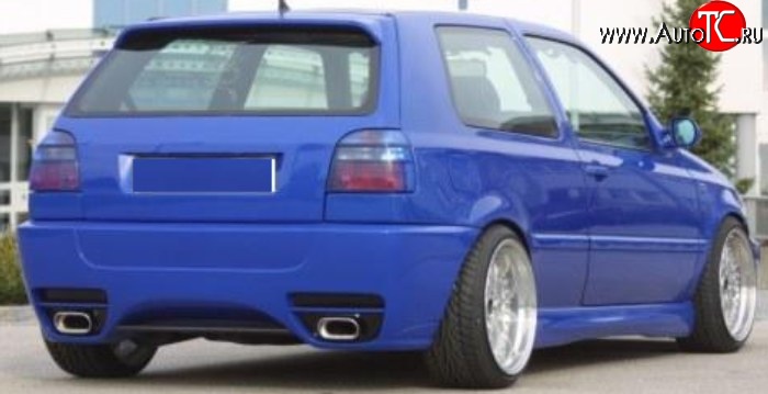 7 299 р. Задний бампер Power Style Volkswagen Golf 3 (1991-1998)  с доставкой в г. Кемерово