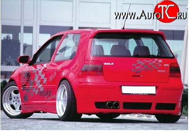 4 399 р. Накладка заднего бампера Sunrise Volkswagen Golf 4 (1997-2003)  с доставкой в г. Кемерово