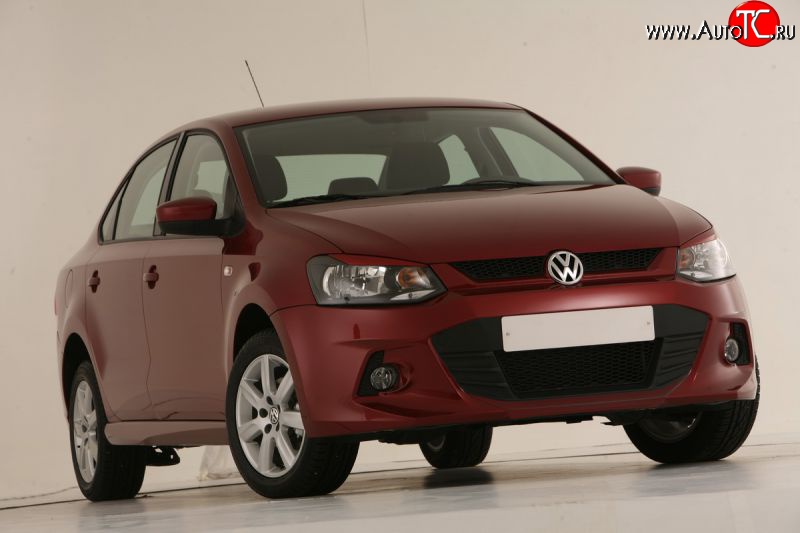 7 249 р. Передний бампер Sport Volkswagen Polo 5 седан дорестайлинг (2009-2015) (Неокрашенный)  с доставкой в г. Кемерово