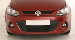 7 249 р. Передний бампер Sport Volkswagen Polo 5 седан дорестайлинг (2009-2015) (Неокрашенный)  с доставкой в г. Кемерово. Увеличить фотографию 2