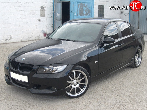 5 999 р. Накладка переднего бампера AC Shnitzer BMW 3 серия E90 седан дорестайлинг (2004-2008) (Неокрашенная)  с доставкой в г. Кемерово