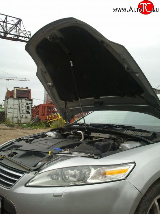 2 969 р. Упор капота Sport  Ford Mondeo (2007-2010) Mk4,BD дорестайлинг, седан  с доставкой в г. Кемерово