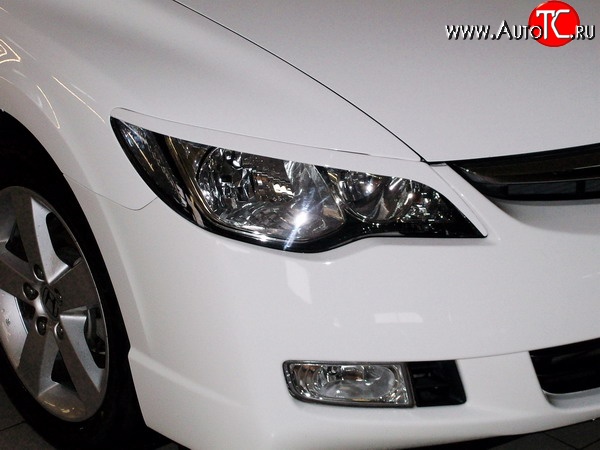 1 149 р. Реснички Mugen  Honda Civic  FD (2005-2011) седан дорестайлинг, седан рестайлинг (Неокрашенные)  с доставкой в г. Кемерово