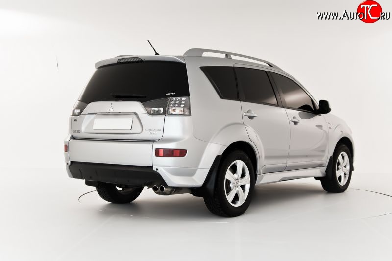 4 099 р. Клыки на задний бампер Centre Tuning Mitsubishi Outlander XL (CW)  дорестайлинг (2005-2009) (Неокрашенная)  с доставкой в г. Кемерово