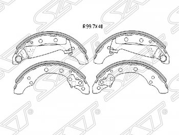 1 599 р. Колодки тормозные SAT (передние) Skoda Fabia Mk2 универсал дорестайлинг (2007-2010)  с доставкой в г. Кемерово. Увеличить фотографию 1