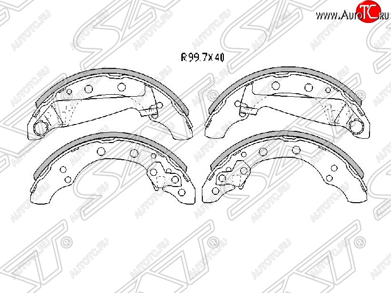 1 599 р. Колодки тормозные SAT (передние) Skoda Fabia Mk2 универсал дорестайлинг (2007-2010)  с доставкой в г. Кемерово