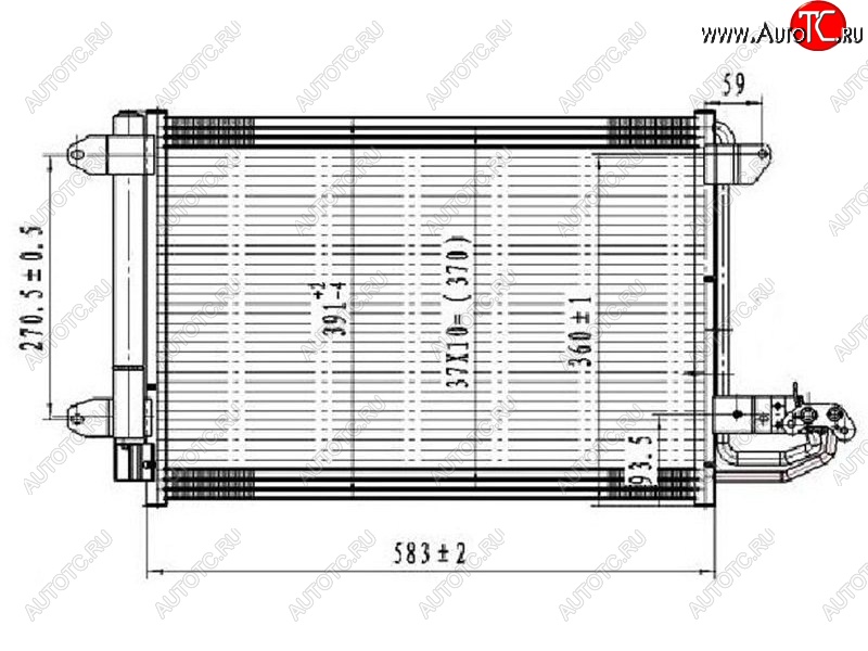 6 599 р. Радиатор кондиционера SAT  Audi A3 (8PA хэтчбэк 5 дв.,  8P1 хэтчбэк 3 дв.), TT (8J), Seat Altea (5P), Leon (1P хэтчбэк 5 дв.), Toledo (универсал,  5P), Skoda Octavia (A5), Superb (B6 (3T),  B6 (3T5),  (B6) 3T), Yeti, Volkswagen Eos, Golf (5,  6), Jetta (A5), Scirocco (дорестайлинг,  рестайлинг), Touran (1T)  с доставкой в г. Кемерово