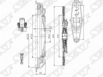 10 299 р. Комплект сцепления SAT Audi A3 8V1 хэтчбэк 3 дв. дорестайлинг (2012-2016)  с доставкой в г. Кемерово. Увеличить фотографию 1