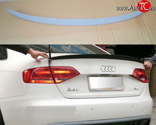 3 399 р. Лип спойлер АВТОКРАТ  Audi A4  B8 (2007-2011) дорестайлинг, седан (Неокрашенный)  с доставкой в г. Кемерово