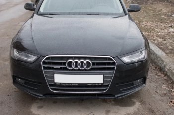 1 179 р. Реснички на фары KURAJ  Audi A4  B8 (2007-2011) дорестайлинг, седан (Неокрашенные)  с доставкой в г. Кемерово. Увеличить фотографию 2