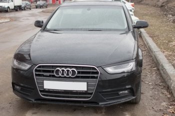 1 179 р. Реснички на фары KURAJ  Audi A4  B8 (2007-2011) дорестайлинг, седан (Неокрашенные)  с доставкой в г. Кемерово. Увеличить фотографию 3