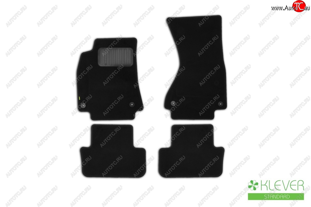 2 599 р. Коврики в салон (текстиль) 4D Klever Standart Audi A4 B8 дорестайлинг, универсал (2007-2011)  с доставкой в г. Кемерово