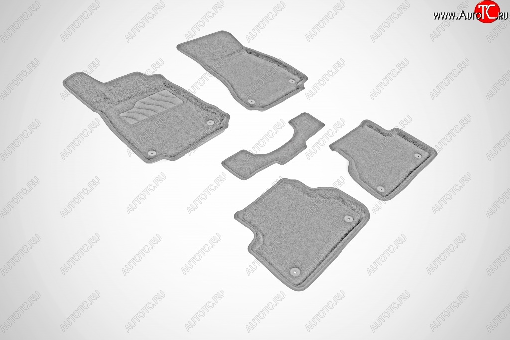 7 649 р. Износостойкие коврики в салон 3D AUDI A4(B9) серые (компл)  Audi A4  B9 (2016-2020) дорестайлинг,седан  с доставкой в г. Кемерово