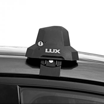 18 189 р. Багажник в сборе в обхват дверного проема LUX CITY  Audi A4  B9 (2016-2020) дорестайлинг,седан (черные дуги, длина 105 см)  с доставкой в г. Кемерово. Увеличить фотографию 2