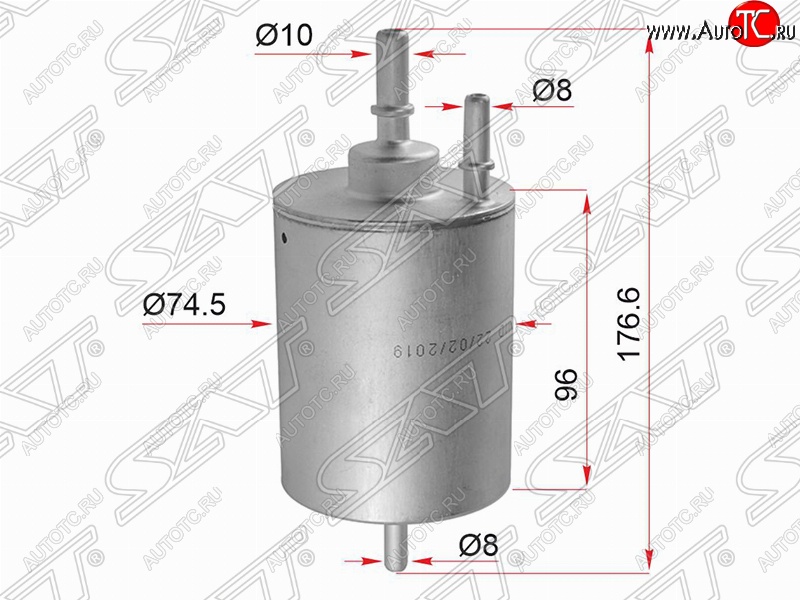 1 279 р. Топливный фильтр SAT (1.8/2.4/3.0/4.2) Audi A6 C6 дорестайлинг, седан (2004-2008)  с доставкой в г. Кемерово