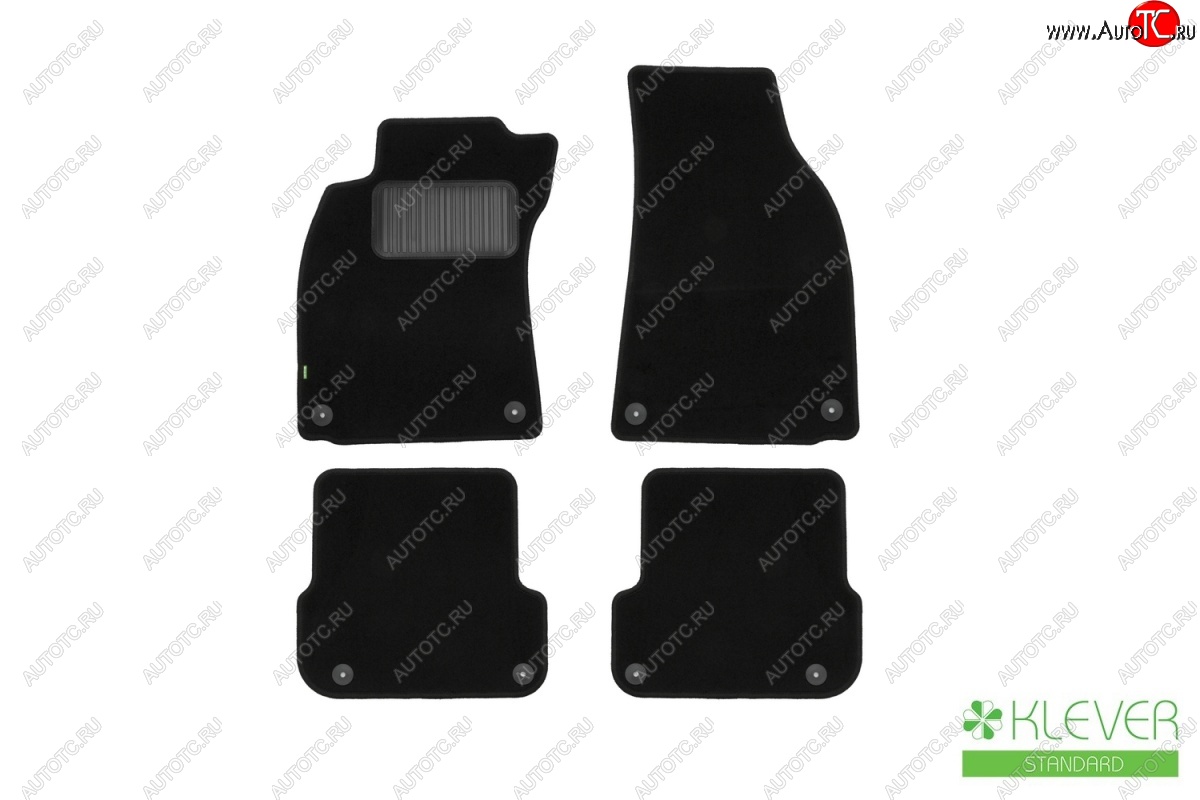 6 949 р. Коврики в салон (текстиль) 4D/5D (АКПП) Klever Standart Audi A4 B7 седан (2004-2008)  с доставкой в г. Кемерово